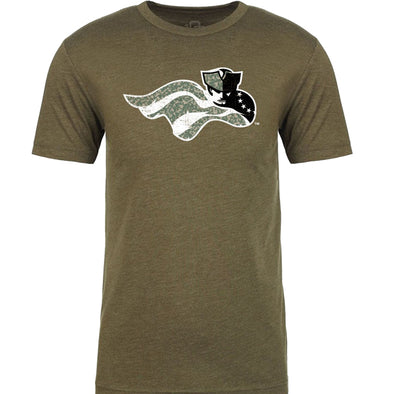 Somerset Patriots Mens Military Green Soft Style Tee