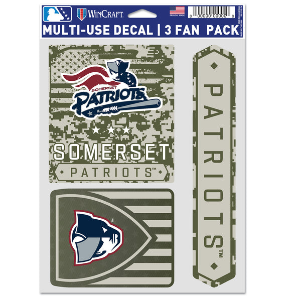 Somerset Patriots Military Appreciation 5.5 X 7.5 Decal Fan Pack