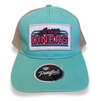 Jersey Diners Ladies Fit Mesh Back Sublimated Patch Cap With Ponytail Mesh Back