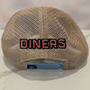 Jersey Diners Adult State & Eggs Distressed Snap Back Tea Stain Cap