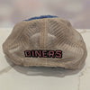 Jersey Diners Adult State & Eggs Distressed Snap Back Tea Stain Cap