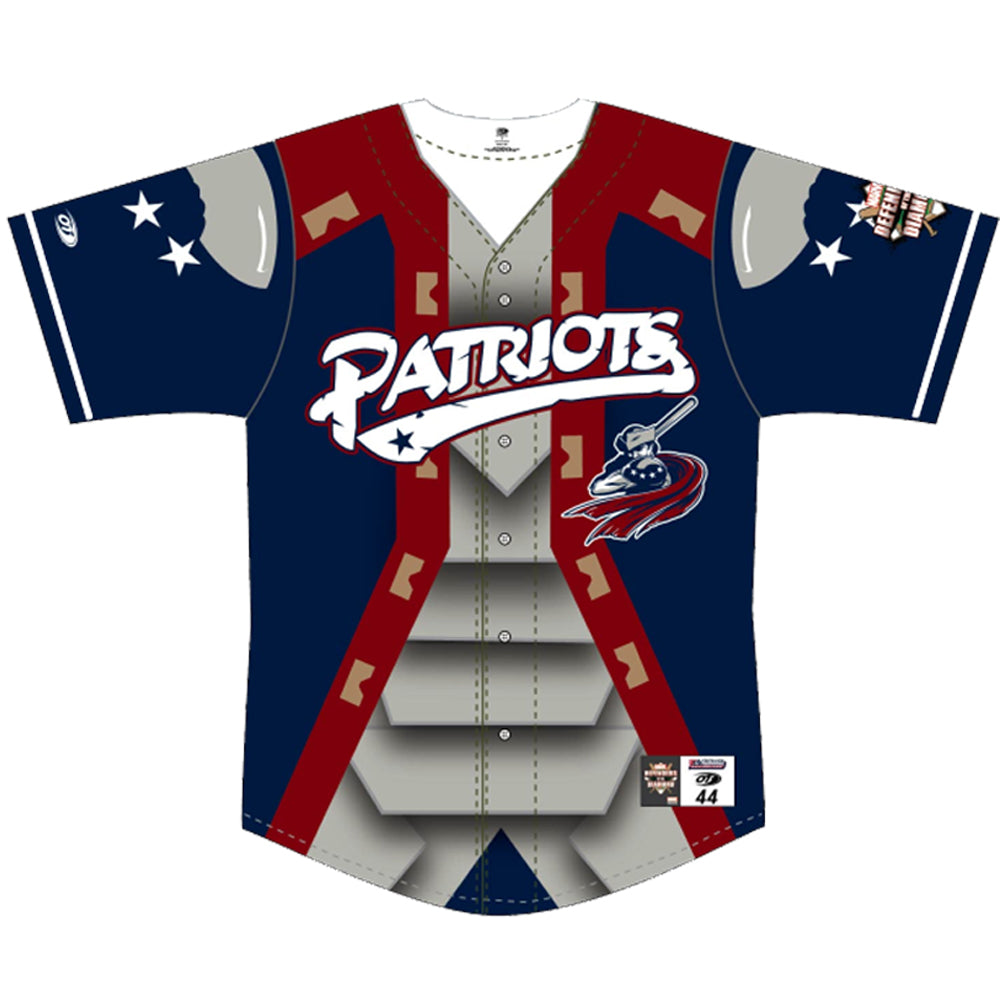OT Sports Somerset Patriots Marvel's Defenders of The Diamond Adult Authentic On-Field Replica Jersey MD / No
