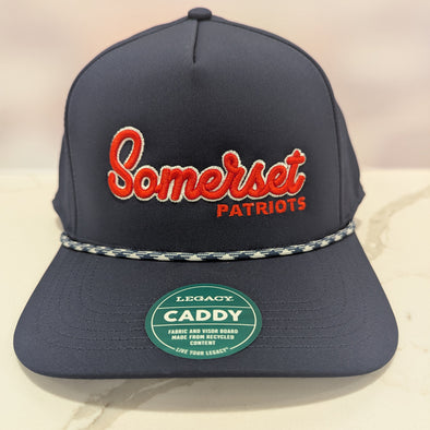 Somerset Patriots L2 Caddy Lightweight Performance Adjustable Golf Snap Back Cap.