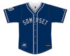 Somerset Patriots 2023 Authentic Black Yankees Navy Jerseys