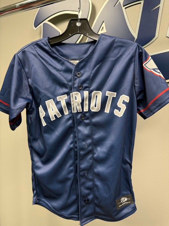 Somerset Patriots Youth Sublimated Road Navy Alternate  Retail Replica Jersey