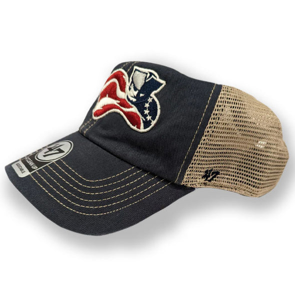 Somerset Patriots Mens  Navy Trawler 47 Clean Up Snap Back Cap