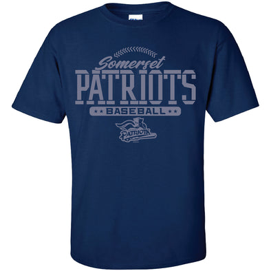 Somerset Patriots Adult Cotton Navy Dayton Tee