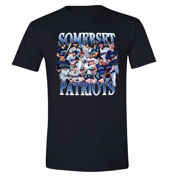 Somerset Patriots 2024 Adult Black Soft Style Team Tee