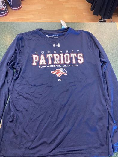 Somerset Patriots Youth Navy Tech Long Sleeve