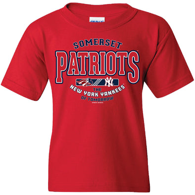 Somerset Patriots Youth Boys Red Cotton Affiliate Mango T-shirt