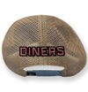 Jersey Diners Adult State & Eggs Distressed Snap Back Tea Stain Cap