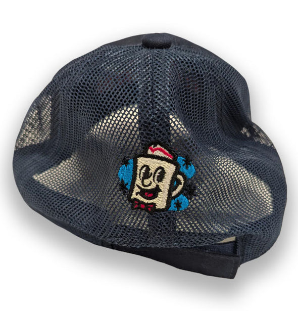 Jersey Diners Adult Wordmark Unstructured Garment Washed Mesh Back Hook Loop Cap