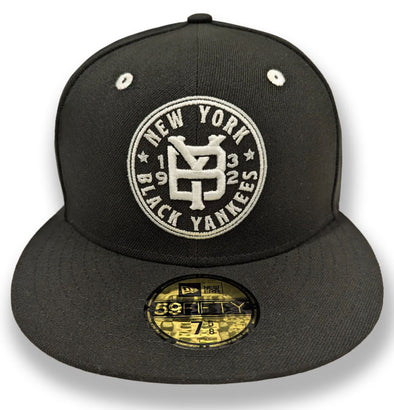 Somerset Patriots New Era New York Black Yankees Primary Medallion Logo Fitted Cap