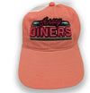Jersey Diners Adult Wordmark Unstructured Garment Washed Mesh Back Hook Loop Cap