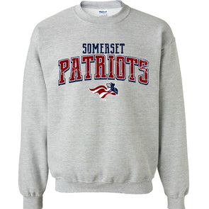 Somerset Patriots Adult Sport Grey Collegiate Unisex Crewneck Sweatshirt