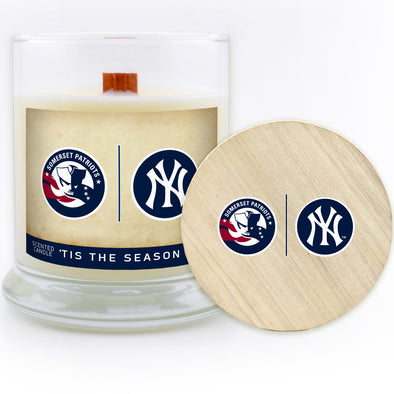 Somerset Patriots 8oz Classic Tis The Season Holiday Scented Candle w/Lid