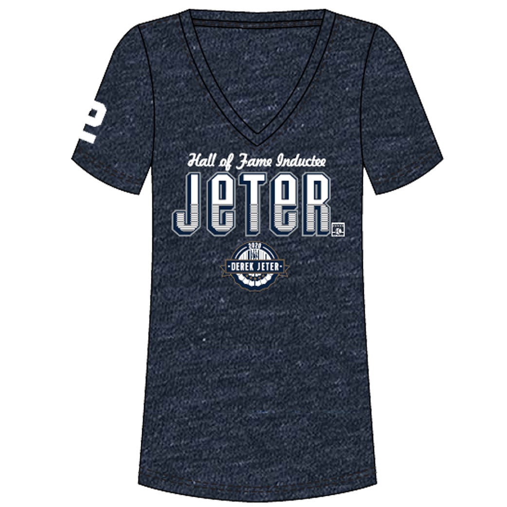 Somerset Patriots Ladies Jeter Hall of Fame Softstyle Vneck Tee XL