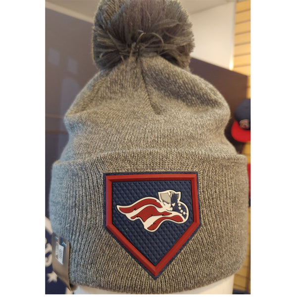 Somerset Patriots Baseball - Bundle up with a Gray Knit Cap from