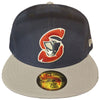 Somerset Patriots New Era 59FIFTY Authentic On Field Road Navy Gray Fitted Cap