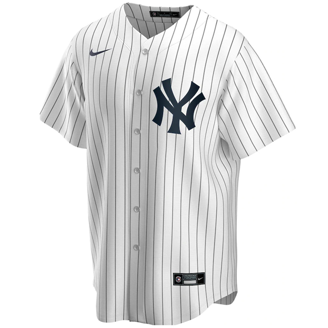 Nike MLB New York Yankees Official Replica Home Short Sleeve V Neck T-Shirt  White